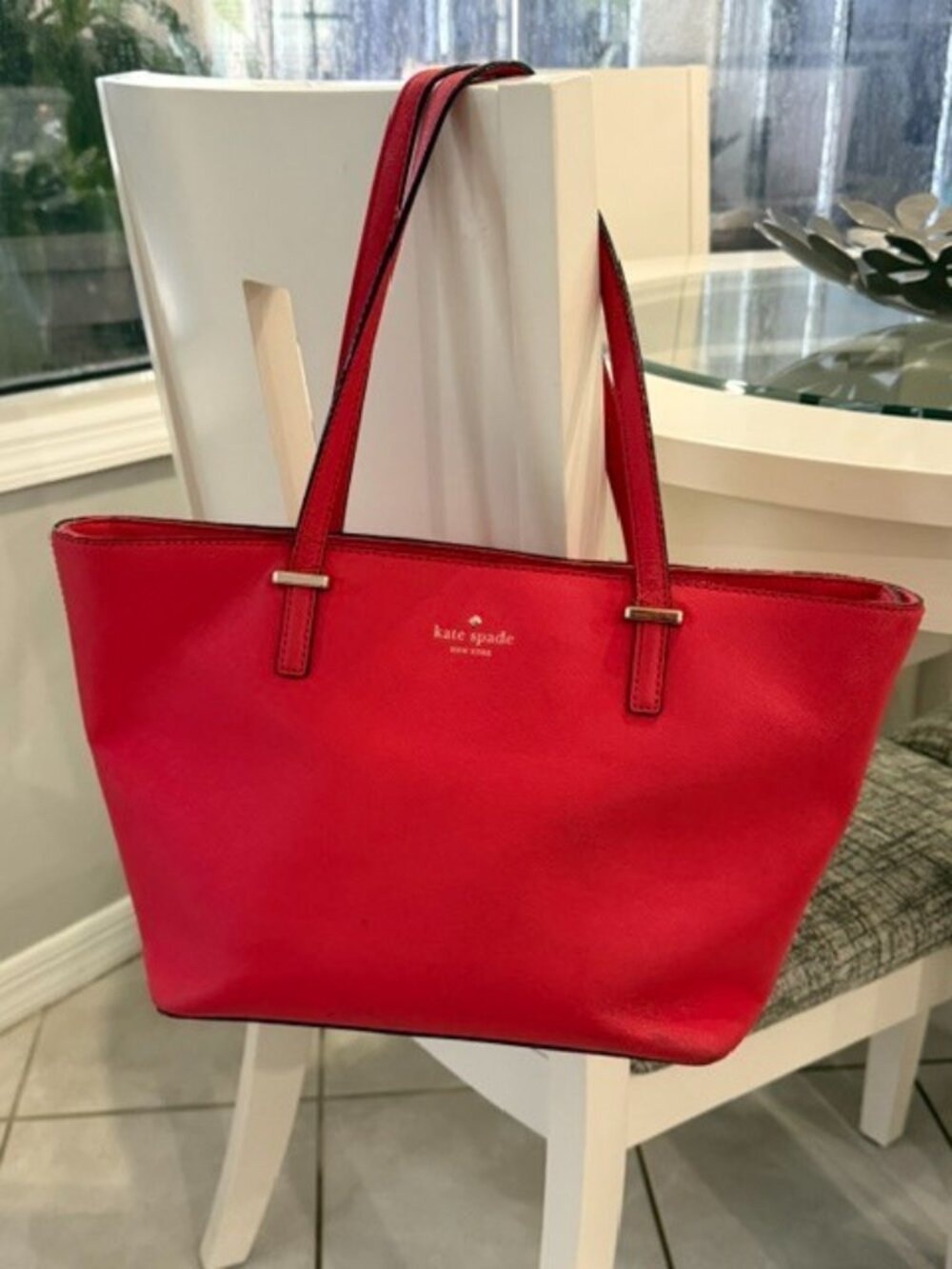 Kate Spade New York Cedar Street Tote Harmony Geranium Watermelon Red Coral SEE